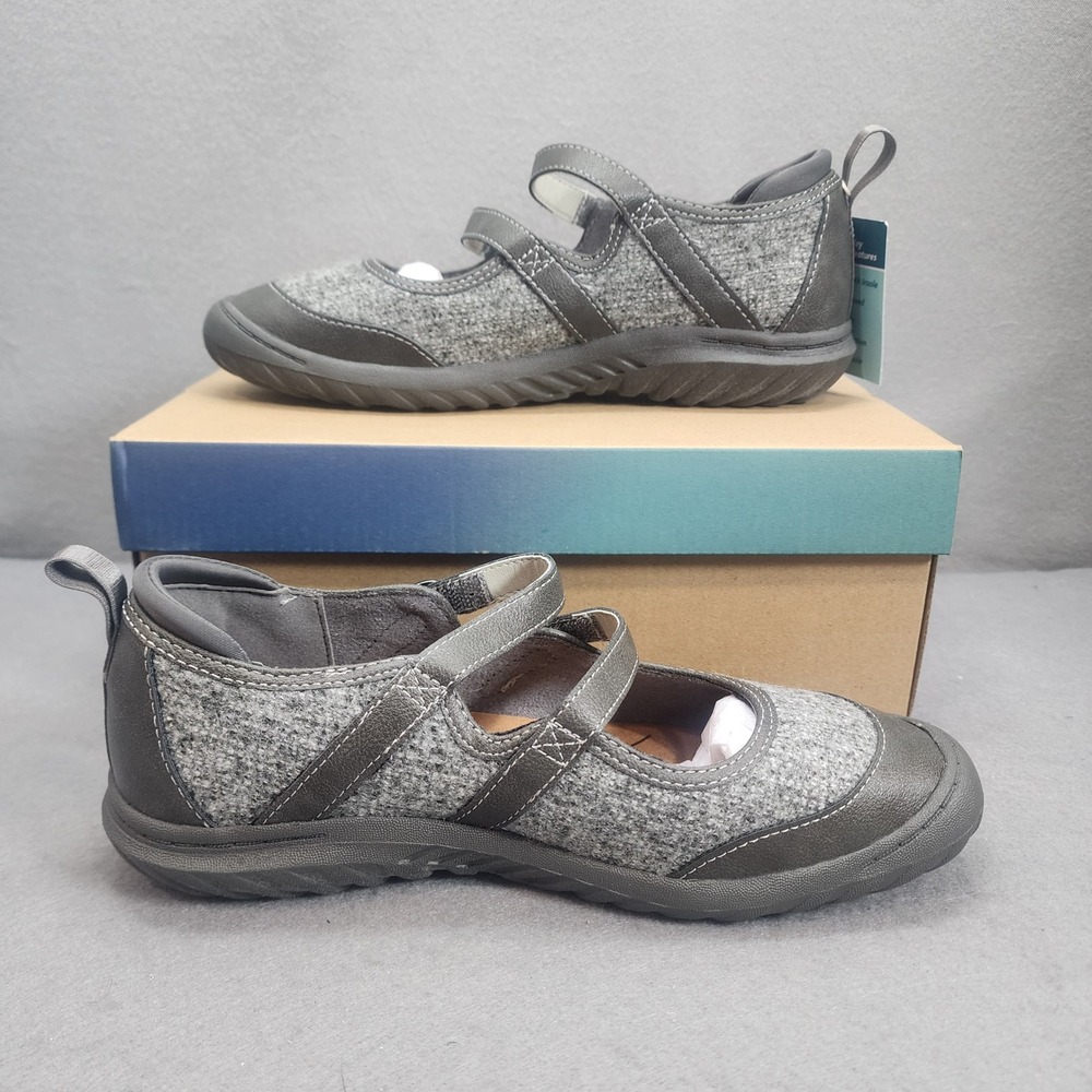JBU Nina Mary Jane Grey Textile Comfort Walking Shoes Womens 7M B5NNA19 NIB
